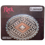 Rock 47 Points Of Aztec Copper Rhinstones Concho Pyramid Attitude Belt Buckle