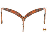 Western Horse Breast Collar Tack American Leather Mahogany Hilason