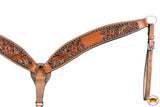 Western Horse Breast Collar Tack American Leather Mahogany Hilason