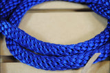 New Poly Nylon Contest Reins Barrel Racer Trail Ride W/ Leather 7Ft. Royal Blue