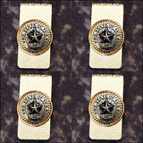 Screw Back Concho State Of Texas Star Rectangular Shaped Money Clip