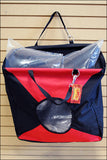 Red W/ Black Hilason Horse Stable 600 Denier Poly Hay Feed Bag With Mesh Bottom