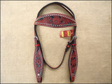 Hilason Western Horse Headstall Bridle American Leather Mahogany Black