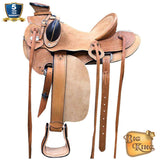 Western Horse Wade Saddle Leather Ranch Roping Tan Kote