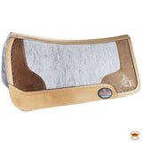 Western Wool Felt Horse Saddle Pad Leather Border Barrel Racer Cowboy