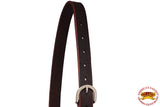 46" Hilason Western Horse Roping Tie Down Strap Brass Snaps Dark Brown