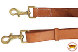 46" Hilason Western Horse Roping Tie Down Strap Brass Snaps Tan