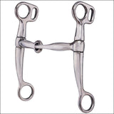 Ah210 Hilason Nickel Plated Malleable Iron Breaking Horse Bit Snaffle Mouth