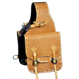 Horse Western Saddle Bag Leather Cowboy Trail Ride Light Oil Hilason