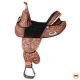 Western Horse Saddle Treeless Trail Barrel Leather