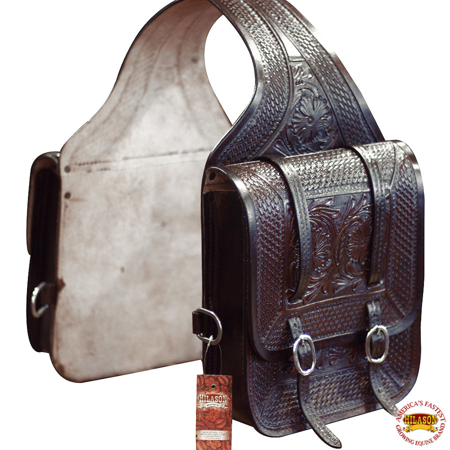 11 X 10.5 In Horse Western Saddle Bag Leather Cowboy Trail Ride Hilason