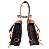 Horse Western Saddle Bag Heavy Duty Leather Cowboy Trail Ride Tan Hilason