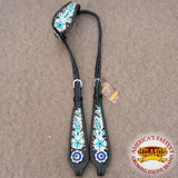 Hilason Western Horse One Ear Headstall Bridle American Leather Black