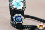 Hilason Western Horse One Ear Headstall Bridle American Leather Black