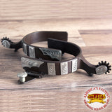 Hilason Western Tack Horse Riding Womens Spur Engraved Trim