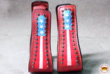 Horse Western Saddle Stirrup Us Flag Leather Stirrups Pair Hilason