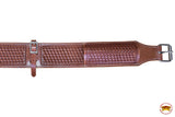 Western Horse Saddle Girth Hilason Leather Cinch Basket Weave